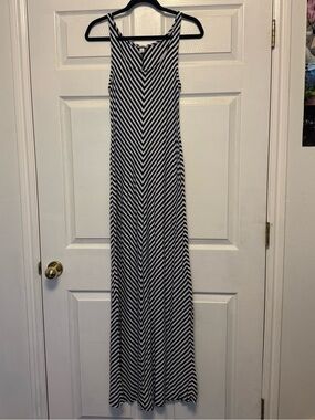 Merona Black and White Chevron Maxi Dress